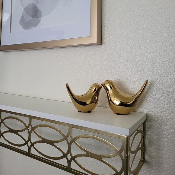 Small Birds Statues Gold Home Decor Modern Style Figurine Decorative Ornaments - Picture 6 of 13